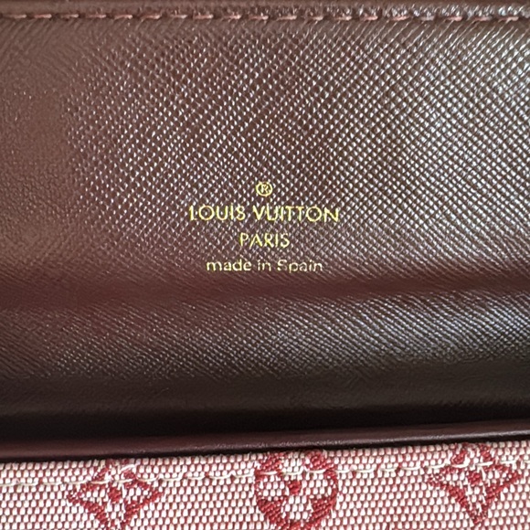 Lovely Louis Vuitton Burgundy Mini Lin Long Trifold Wallet - Picture 8 of 16
